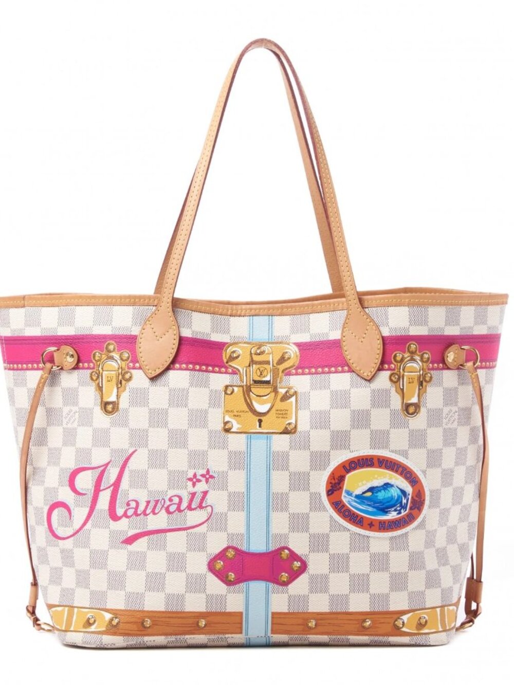 Louis Vuitton Hawaii Neverfull MM bag Summer Trunks Damier Azur Maui Hello Kitty - Picture 2 of 16